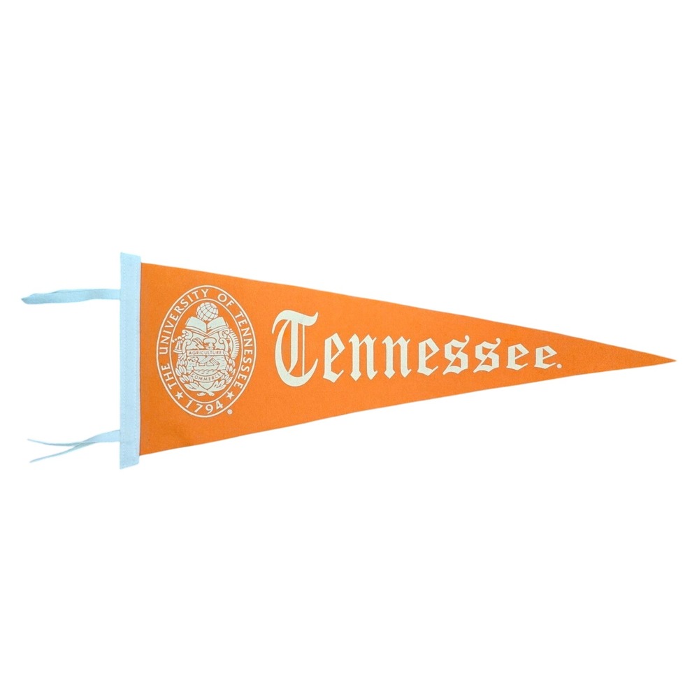 VTG 50s/60s University of Tennessee Volunteers Felt Pennant 1794 Seal Orange 30"